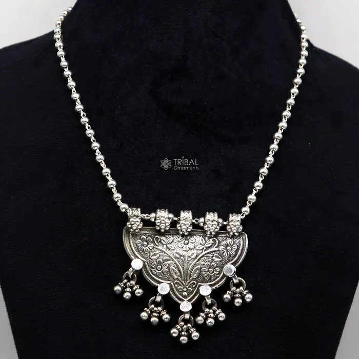 Necklaces TRIBAL ORNAMENTS 925 sterling silver handmade indian traditional cultural trendy functional Delicate long Necklaces tribal ethnic jewelry for her set583 Necklaces TRIBAL ORNAMENTS 925 sterling silver handmade indian traditional cultural trendy functional Delicate long Necklaces tribal ethnic jewelry for her set583