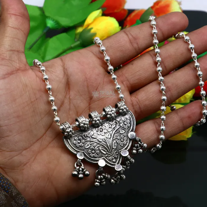 Necklaces TRIBAL ORNAMENTS 925 sterling silver handmade indian traditional cultural trendy functional Delicate long Necklaces tribal ethnic jewelry for her set583 Necklaces TRIBAL ORNAMENTS 925 sterling silver handmade indian traditional cultural trendy functional Delicate long Necklaces tribal ethnic jewelry for her set583