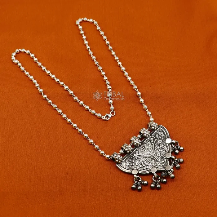 Necklaces TRIBAL ORNAMENTS 925 sterling silver handmade indian traditional cultural trendy functional Delicate long Necklaces tribal ethnic jewelry for her set583 Necklaces TRIBAL ORNAMENTS 925 sterling silver handmade indian traditional cultural trendy functional Delicate long Necklaces tribal ethnic jewelry for her set583