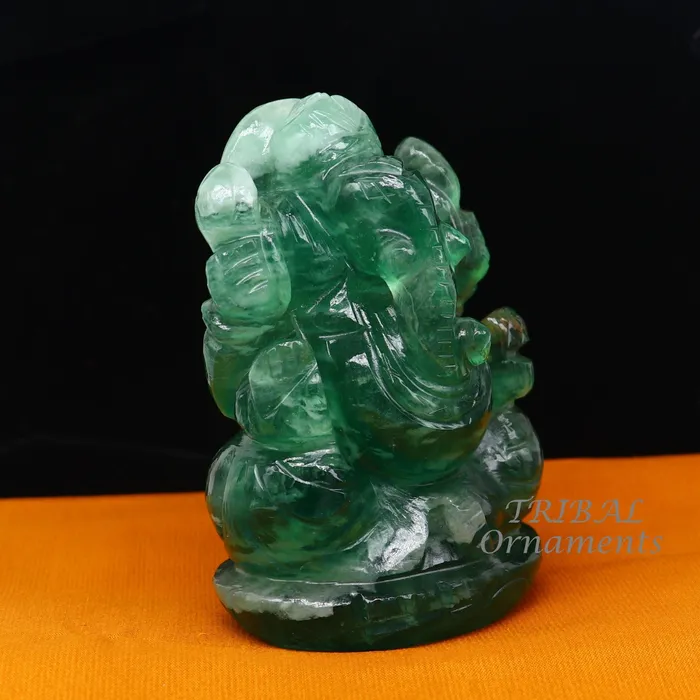 Necklaces TRIBAL ORNAMENTS Lord Ganesha handcrafted Natural Fluorite stone statue figurine home temple God Ganesha stone sculpture for wealth and prosperity stna02 Necklaces TRIBAL ORNAMENTS Lord Ganesha handcrafted Natural Fluorite stone statue figurine home temple God Ganesha stone sculpture for wealth and prosperity stna02