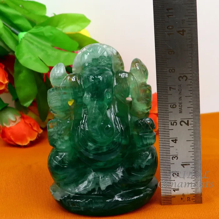 Necklaces TRIBAL ORNAMENTS Lord Ganesha handcrafted Natural Fluorite stone statue figurine home temple God Ganesha stone sculpture for wealth and prosperity stna02 Necklaces TRIBAL ORNAMENTS Lord Ganesha handcrafted Natural Fluorite stone statue figurine home temple God Ganesha stone sculpture for wealth and prosperity stna02