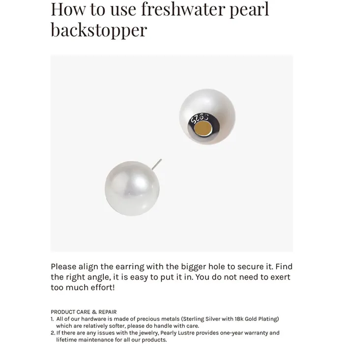 New Yorker Freshwater Pearl Earrings WE00408 Pearly Lustre Earrings