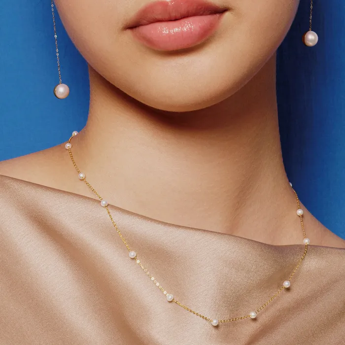 New Yorker Freshwater Pearl Necklace WN00254 Pearly Lustre Necklaces