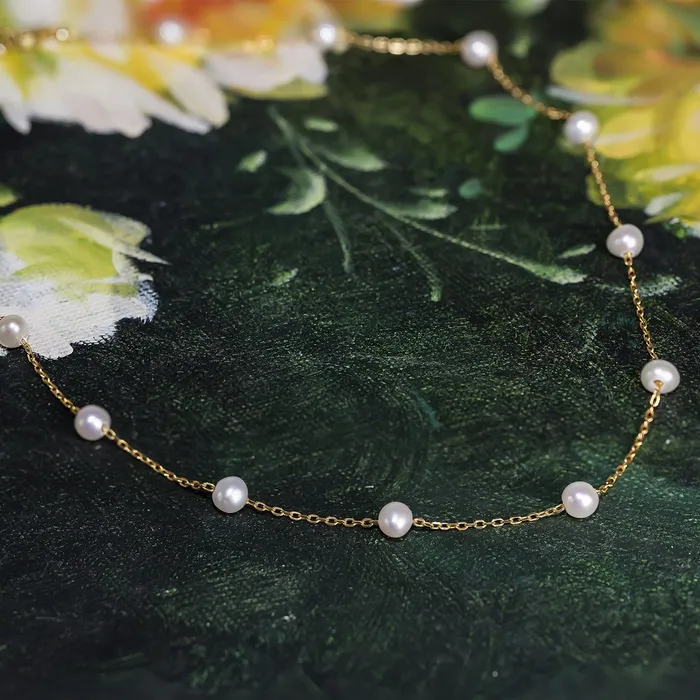 New Yorker Freshwater Pearl Necklace WN00254 Pearly Lustre Necklaces