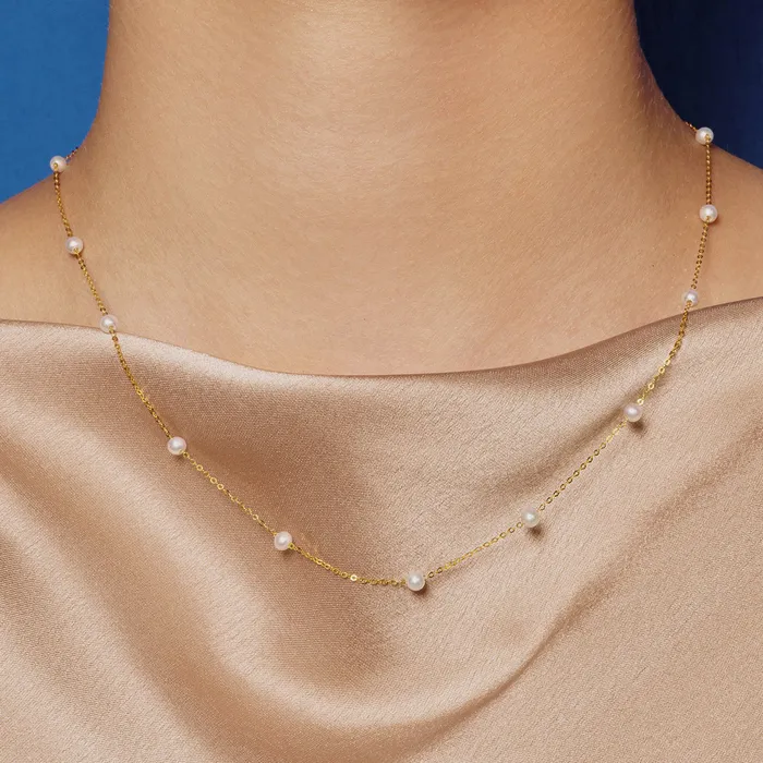 New Yorker Freshwater Pearl Necklace WN00254 Pearly Lustre Necklaces