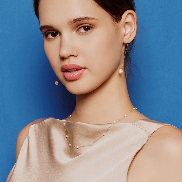 New Yorker Freshwater Pearl Necklace WN00254 Pearly Lustre Necklaces