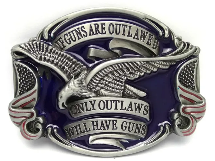 POLLY Earrings BU32 If Guns Are Outlawed Belt Buckle