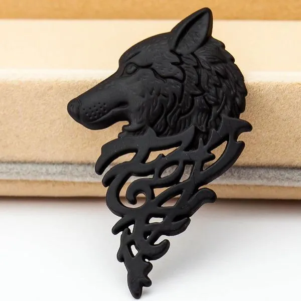 Rings 01 F109 Black Fox Head Fashion Pin
