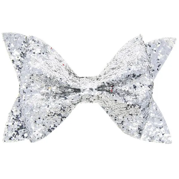 Rings 01 H398 Silver Glitter Hair Bow