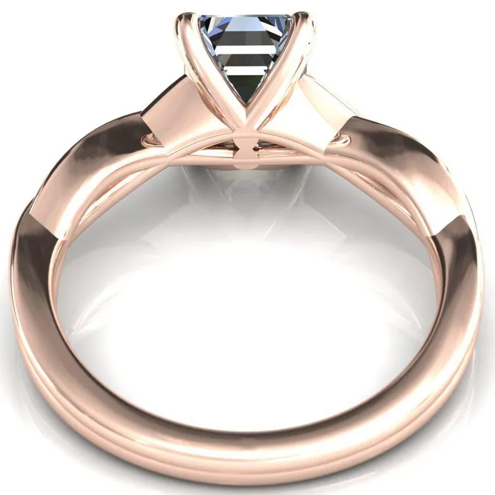 Rings Fire Brilliance Lucia Emerald Moissanite 4 Claw Prong 12 Infinity Solitaire Ring Engagement Ring