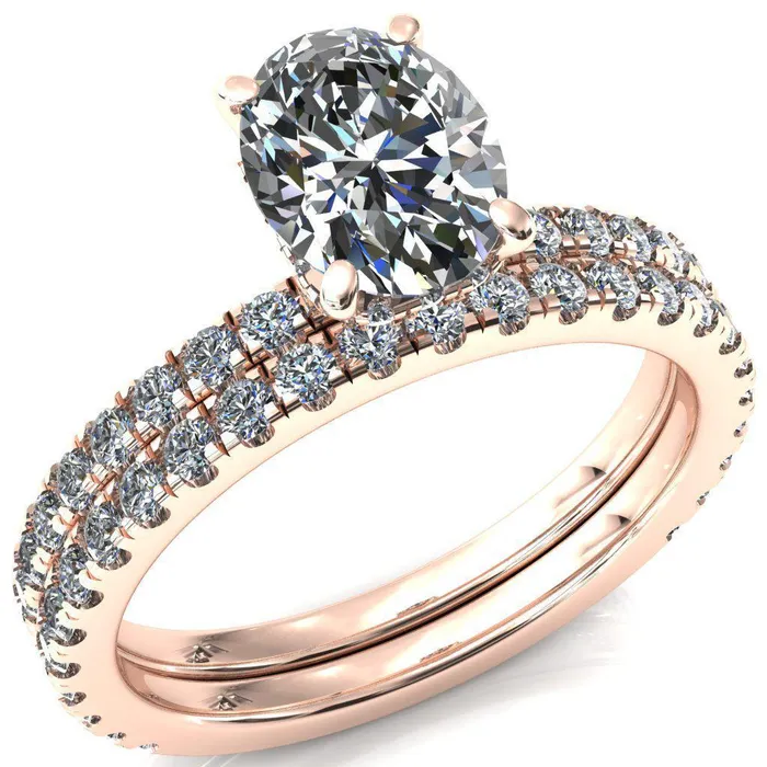 Rings Sicili Oval Center Stone 4 Prong 34 Micro Pave Diamond Engagement Ring Fire Brilliance Rings Sicili Oval Center Stone 4 Prong 34 Micro Pave Diamond Engagement Ring Fire Brilliance