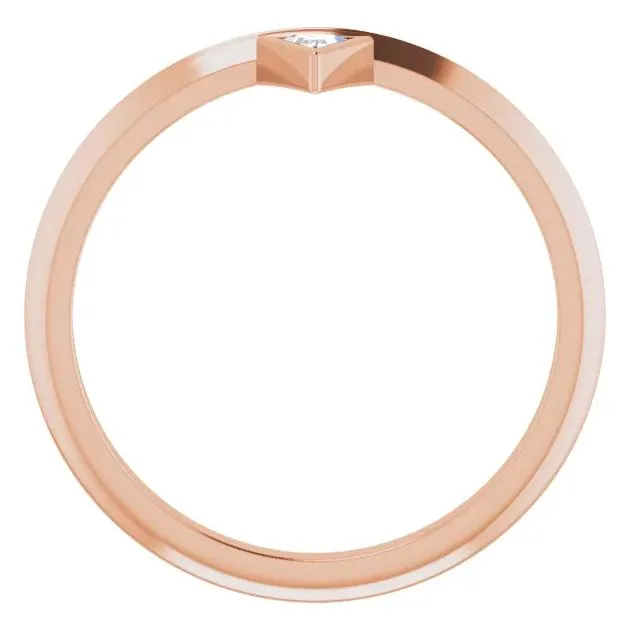 Rings Triangle Diamond Stackable Ring FIRE BRILLIANCE