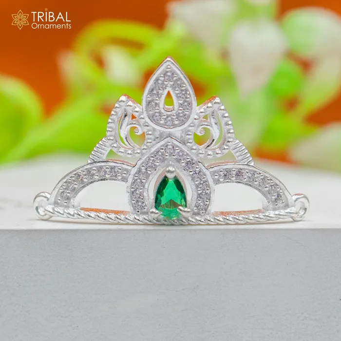 Rings TRIBAL ORNAMENTS 925 sterling silver handmade lord baby Krishna Mukut amazing Laddu Gopala crawling Krishna crown head jewelry sm36 Rings TRIBAL ORNAMENTS 925 sterling silver handmade lord baby Krishna Mukut amazing Laddu Gopala crawling Krishna crown head jewelry sm36