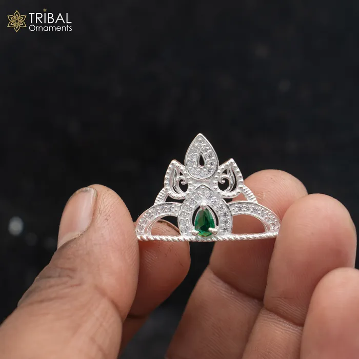 Rings TRIBAL ORNAMENTS 925 sterling silver handmade lord baby Krishna Mukut amazing Laddu Gopala crawling Krishna crown head jewelry sm36 Rings TRIBAL ORNAMENTS 925 sterling silver handmade lord baby Krishna Mukut amazing Laddu Gopala crawling Krishna crown head jewelry sm36