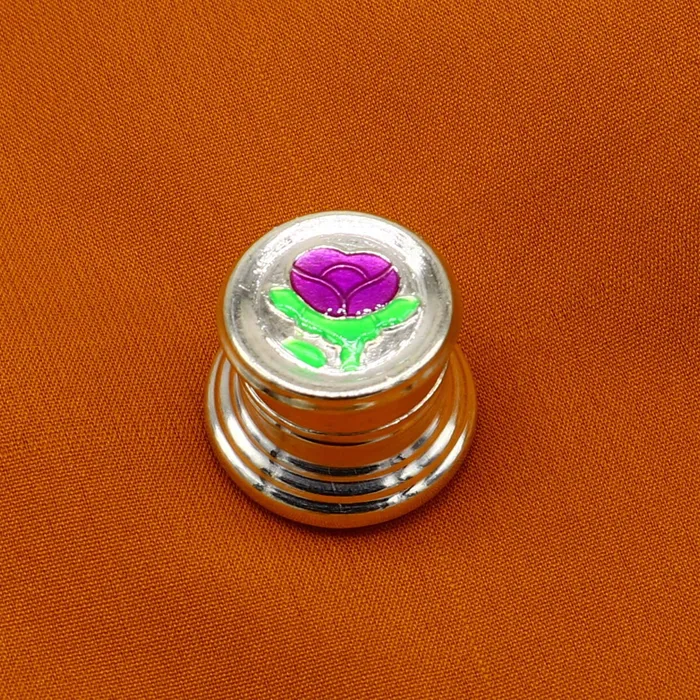 Rings TRIBAL ORNAMENTS 999 pure silver trinket box kajal box brides round shape box flower design box container tobacco box eyeliner Sindur box gifting stb809