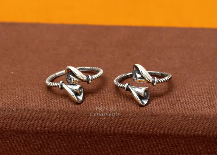 Rings TRIBAL ORNAMENTS Brides jewelry 925 sterling silver handcrafted unique design vintage ethnic design toe ring for girls womens ethnic tribal jewelry ytr29