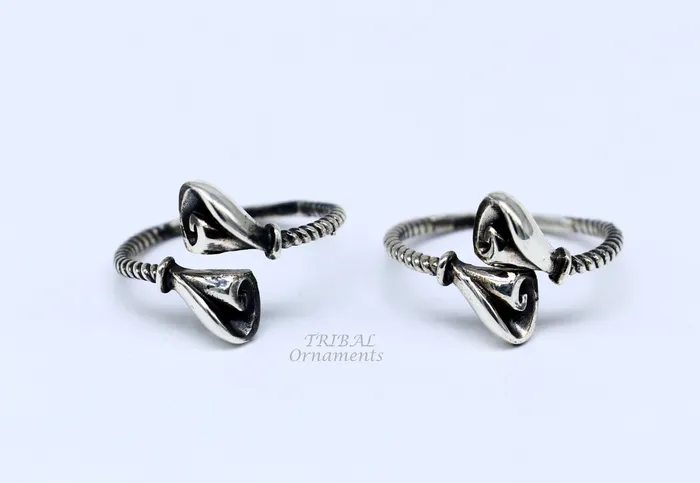 Rings TRIBAL ORNAMENTS Brides jewelry 925 sterling silver handcrafted unique design vintage ethnic design toe ring for girls womens ethnic tribal jewelry ytr29