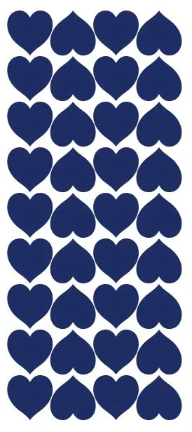 Rings Winter Park Products Dark Blue Heart Stickers 1 DC20065