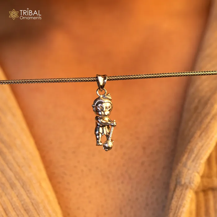 TRIBAL ORNAMENTS Necklaces Pure 925 sterling silver handmade Hindu god Lord Bal Hanuman pendant amazing designer fabulous pendant unisex gifting jewelry ssp883 TRIBAL ORNAMENTS Necklaces Pure 925 sterling silver handmade Hindu god Lord Bal Hanuman pendant amazing designer fabulous pendant unisex gifting jewelry ssp883