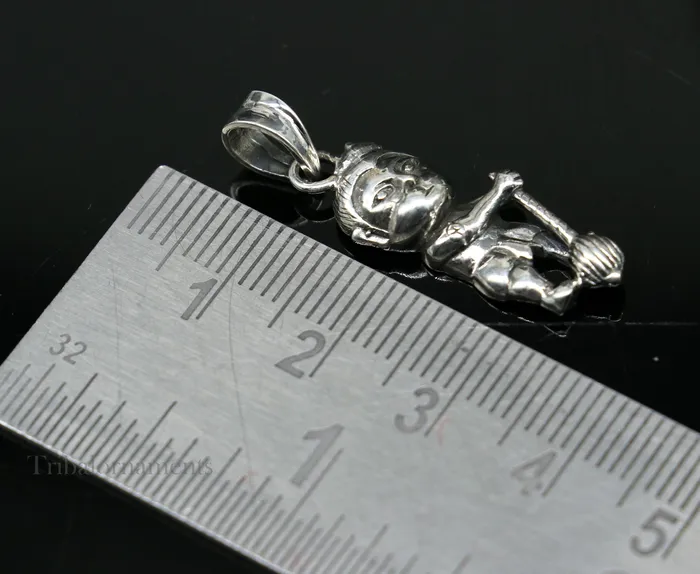TRIBAL ORNAMENTS Necklaces Pure 925 sterling silver handmade Hindu god Lord Bal Hanuman pendant amazing designer fabulous pendant unisex gifting jewelry ssp883