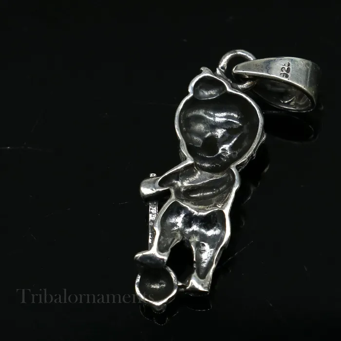 TRIBAL ORNAMENTS Necklaces Pure 925 sterling silver handmade Hindu god Lord Bal Hanuman pendant amazing designer fabulous pendant unisex gifting jewelry ssp883