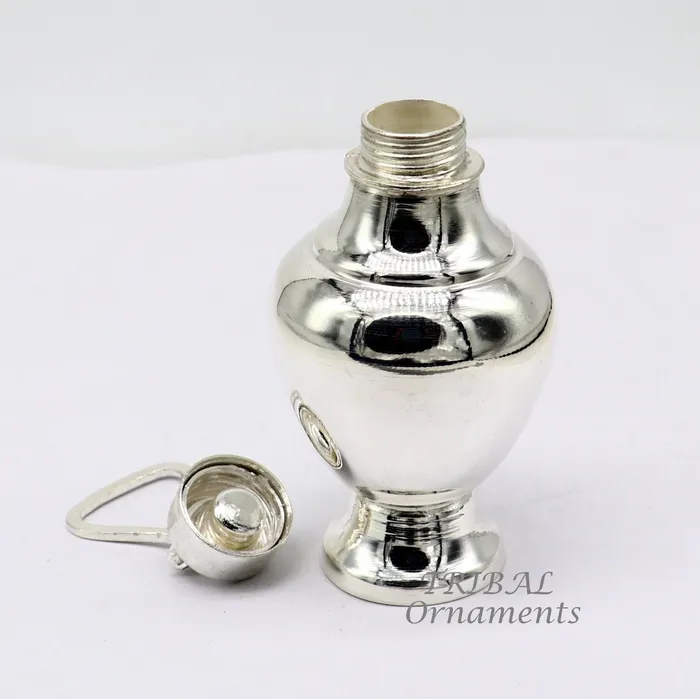 TRIBAL ORNAMENTS Rings 925 sterling silver handmade plain design Gangjali Silver Gangajal Patra best silver water pot kalash puja utensils Diwali special su991 TRIBAL ORNAMENTS Rings 925 sterling silver handmade plain design Gangjali Silver Gangajal Patra best silver water pot kalash puja utensils Diwali special su991
