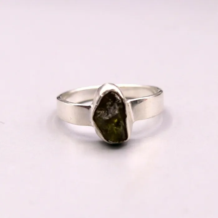 TRIBAL ORNAMENTS Rings Excellent rough quartz 925 sterling silver stylish ring band gifting sr130