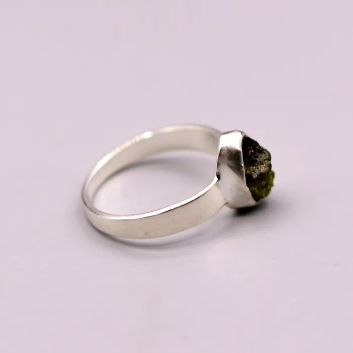 TRIBAL ORNAMENTS Rings Excellent rough quartz 925 sterling silver stylish ring band gifting sr130