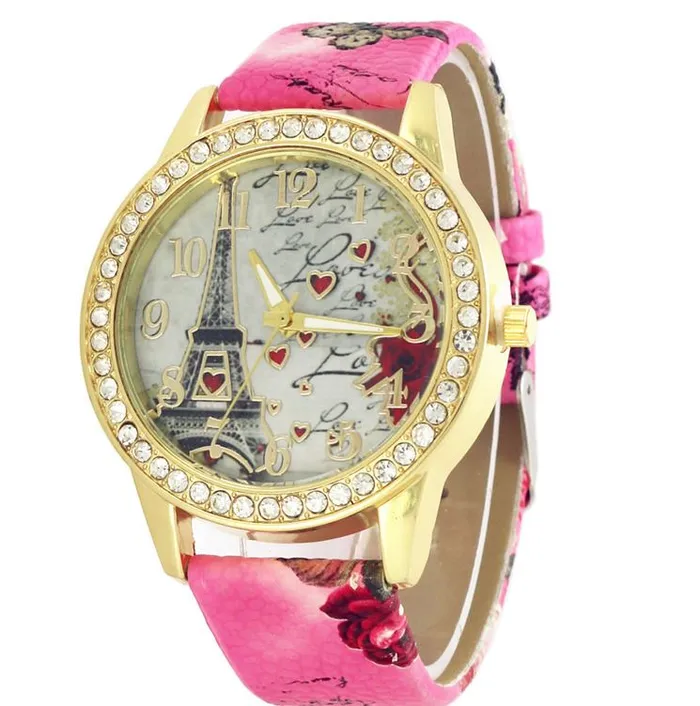 Watches 01 W479 Hot Pink Paris Collection Quartz Watch
