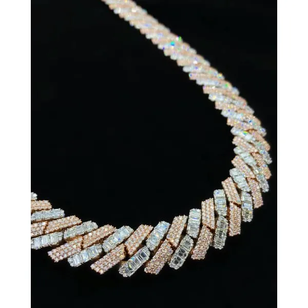 14kt TwoTone Cuban Link Chain With 6430ct Diamonds CUB1756000 Diamond Source NYC Rings 14kt TwoTone Cuban Link Chain With 6430ct Diamonds CUB1756000 Diamond Source NYC Rings