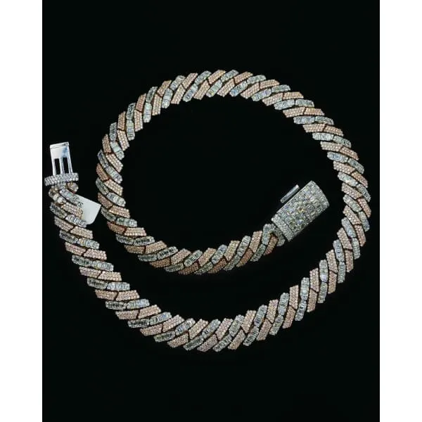 14kt TwoTone Cuban Link Chain With 6430ct Diamonds CUB1756000 Diamond Source NYC Rings 14kt TwoTone Cuban Link Chain With 6430ct Diamonds CUB1756000 Diamond Source NYC Rings