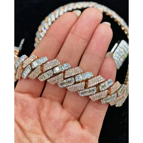 14kt TwoTone Cuban Link Chain With 6430ct Diamonds CUB1756000 Diamond Source NYC Rings 14kt TwoTone Cuban Link Chain With 6430ct Diamonds CUB1756000 Diamond Source NYC Rings