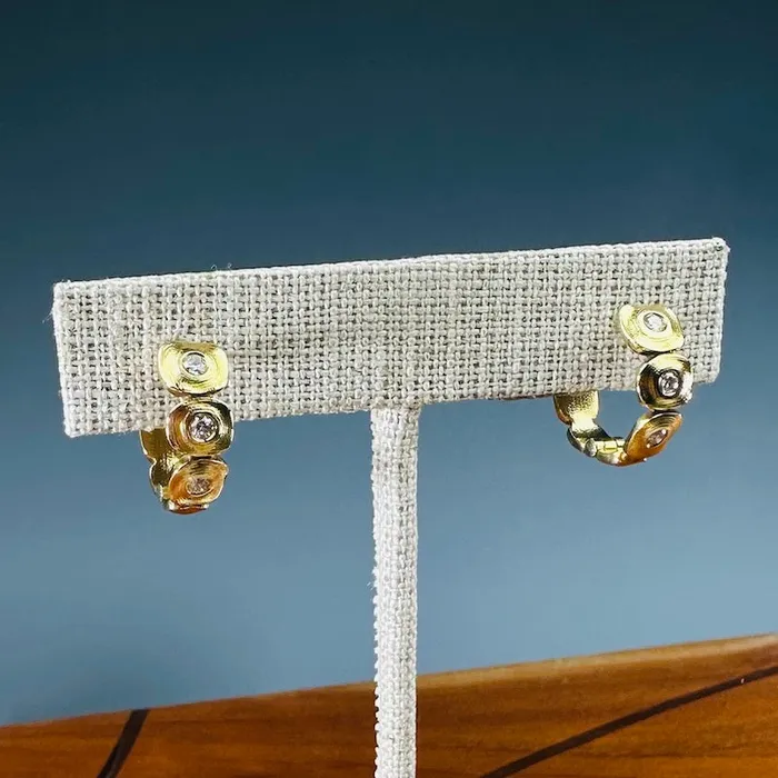 Alex Sepkus Earrings Dancing Squares Huggie Earrings
