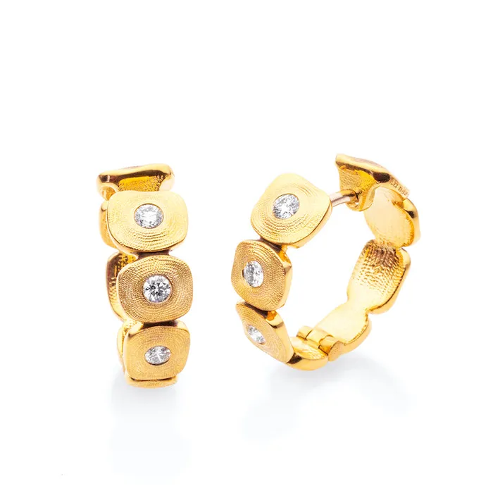 Alex Sepkus Earrings Dancing Squares Huggie Earrings