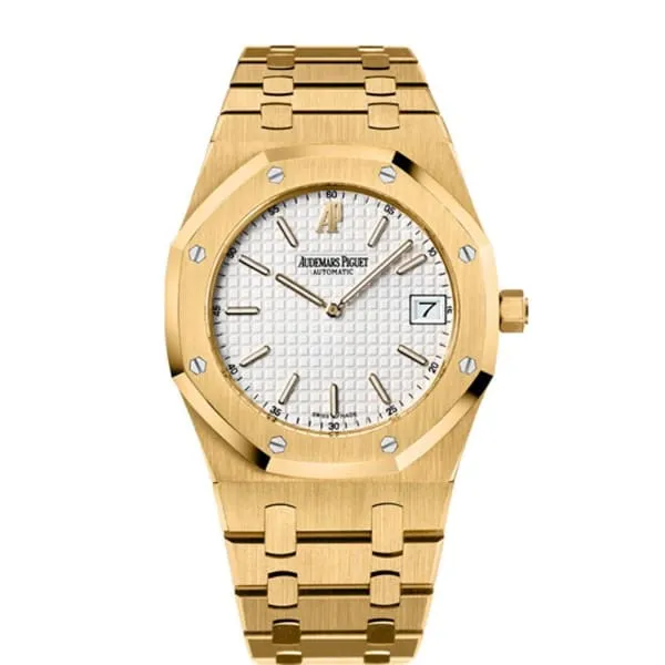 Audemars Piguet Bracelets Audemars Piguet Royal Oak Jumbo Extra Thin 39mm Watch Ref 15202BAOO0944BA01 White Dial 18K Yellow Gold Bracelet Audemars Piguet Bracelets Audemars Piguet Royal Oak Jumbo Extra Thin 39mm Watch Ref 15202BAOO0944BA01 White Dial 18K Yellow Gold Bracelet
