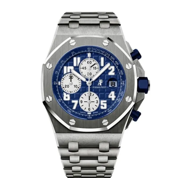 Bracelets Audemars Piguet Royal Oak Offshore Chronograph 42mm Mens Watch Ref 26170TIOO1000TI04 Blue Dial Titanium Bracelet Audemars Piguet Bracelets Audemars Piguet Royal Oak Offshore Chronograph 42mm Mens Watch Ref 26170TIOO1000TI04 Blue Dial Titanium Bracelet Audemars Piguet
