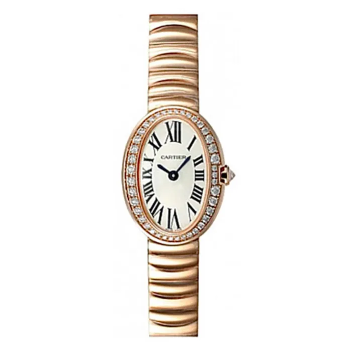 Bracelets Cartier Cartier Baignoire 253mm Womens watch Ref WB520026 Silver Roman Dial Diamond Bezel 18K Rose Gold Bracelet Bracelets Cartier Cartier Baignoire 253mm Womens watch Ref WB520026 Silver Roman Dial Diamond Bezel 18K Rose Gold Bracelet