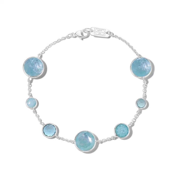 Bracelets Ippolita Ippolita Sterling Lollipop 7Stone Link Bracelet in Waterfall