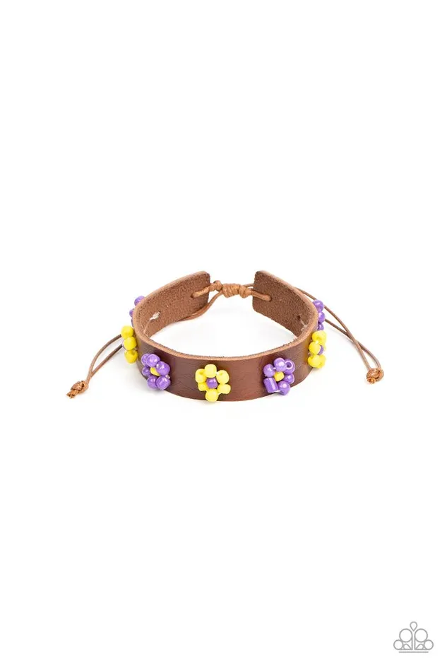 Bracelets Paparazzi Bracelet Flowery Frontier Purple Paparazzi Jewelry