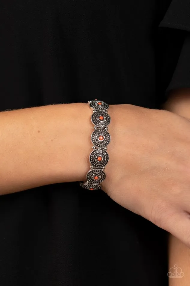 Bracelets Paparazzi Bracelet Granada Garden Party Orange Paparazzi Jewelry
