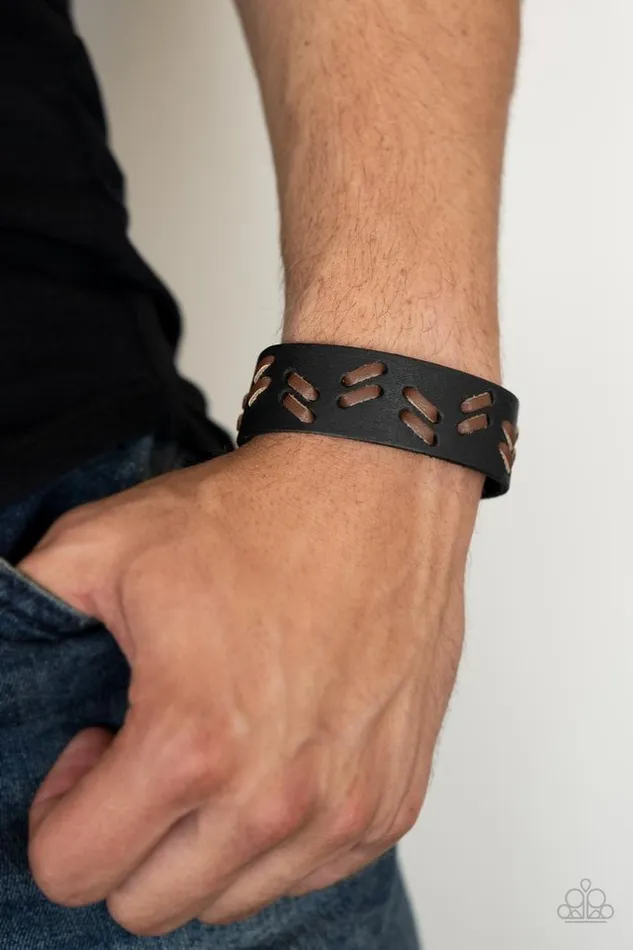 Bracelets Paparazzi Bracelet Suburban Wrangler Black Paparazzi Jewelry