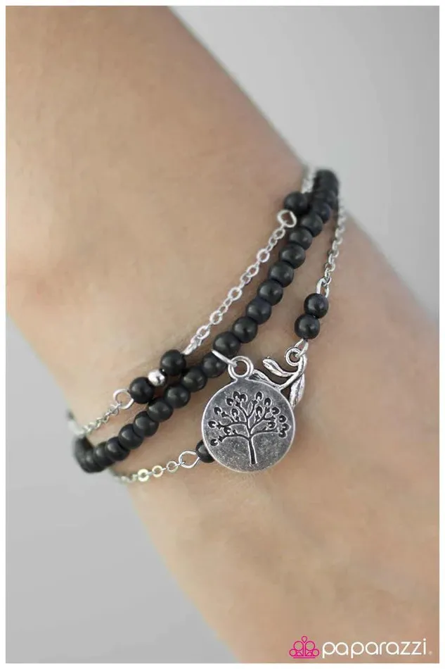 Bracelets Paparazzi Jewelry Paparazzi Bracelet Barking Up The Wrong Tree Black