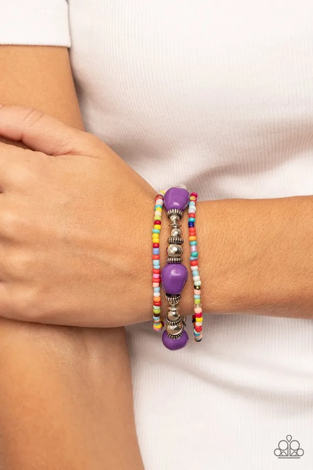 Bracelets Paparazzi Jewelry Paparazzi Bracelet Confidently Crafty Purple