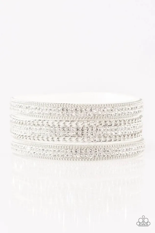 Bracelets Paparazzi Jewelry Paparazzi Bracelet Dangerously Drama Queen White