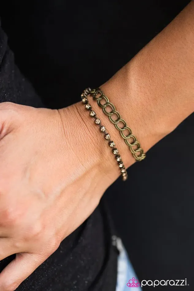Bracelets Paparazzi Jewelry Paparazzi Bracelet Double Time Brass