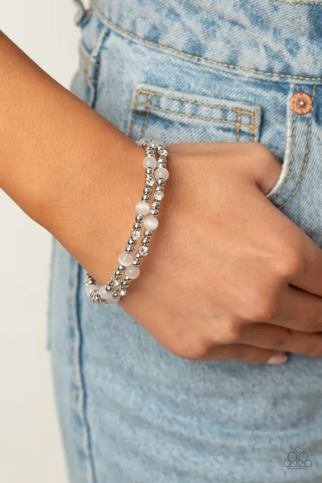 Bracelets Paparazzi Jewelry Paparazzi Bracelet Ethereally Entangled White