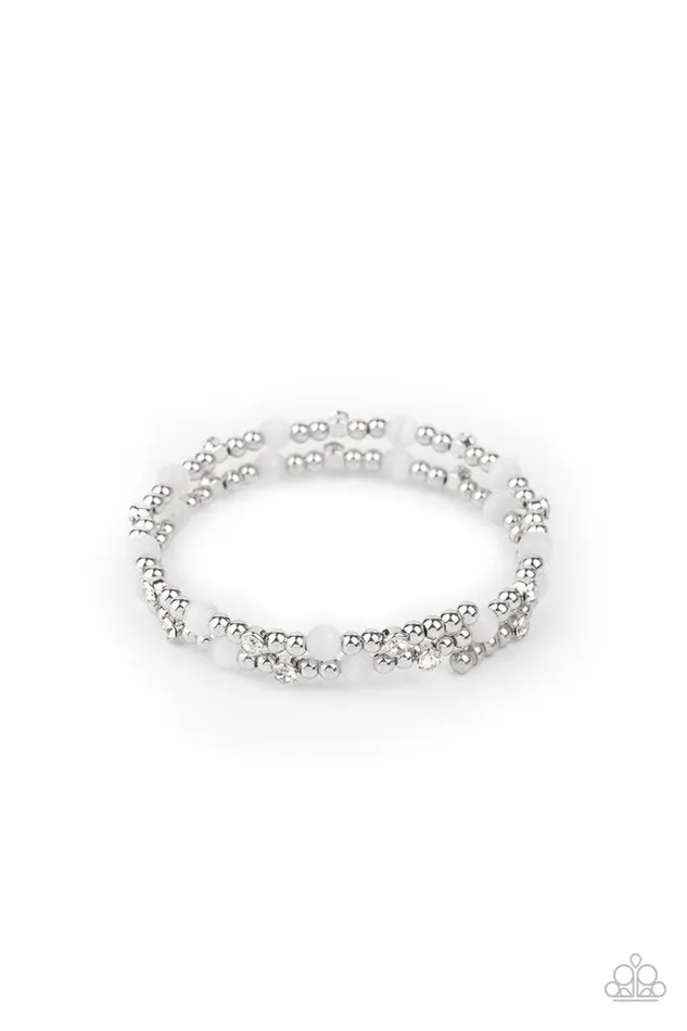 Bracelets Paparazzi Jewelry Paparazzi Bracelet Ethereally Entangled White Bracelets Paparazzi Jewelry Paparazzi Bracelet Ethereally Entangled White