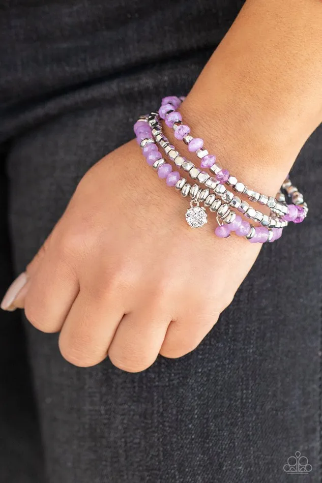 Bracelets Paparazzi Jewelry Paparazzi Bracelet Glacial Glimmer Purple