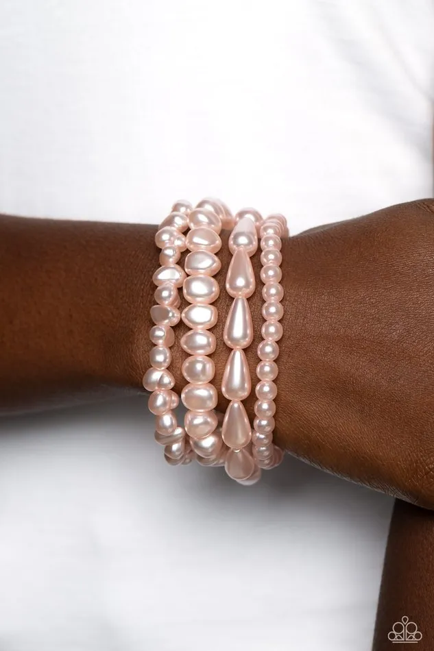 Bracelets Paparazzi Jewelry Paparazzi Bracelet Gossip PEARL Pink