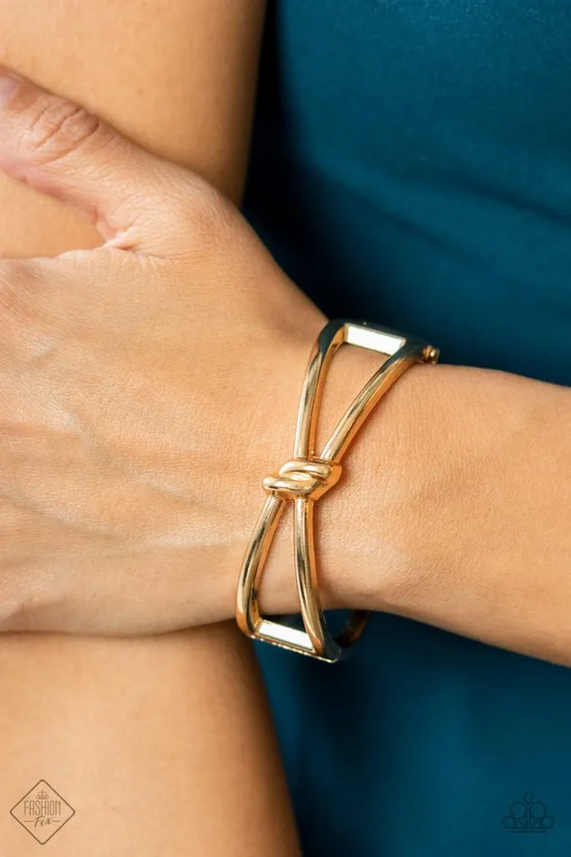 Bracelets Paparazzi Jewelry Paparazzi Bracelet KNOT My First Rodeo Gold